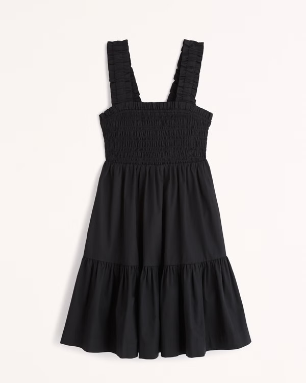 Women's Smocked Bodice Easy Mini Dress | Women's New Arrivals | Abercrombie.com | Abercrombie & Fitch (US)