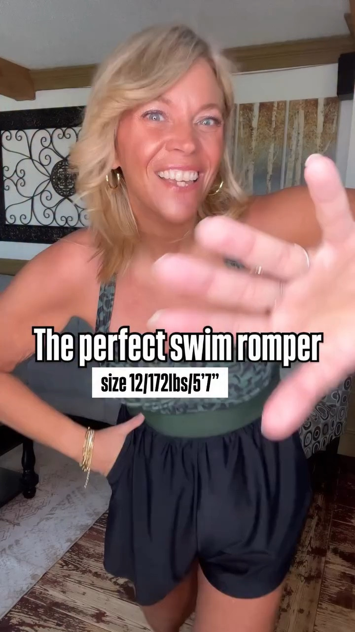 The perfect swim romper does exist… and I found it! This provides full coverage and fits true to size. I love the leopard 🐆 print details and the pockets are a great touch.l I’m wearing the size 12.

#LTKMidsize #LTKSeasonal #LTKOver40