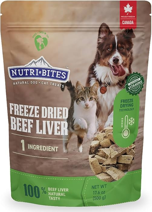Nutri Bites (Value Pack) Beef Liver Pets Treats Freeze Dried Premium Quality Single Ingredients H... | Amazon (US)