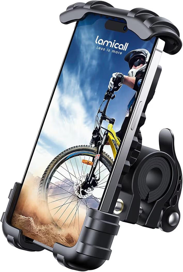 Lamicall Bike Phone Holder, Motorcycle Mount - Motorcycle Phone Holder, Handlebar Cell Phone Clam... | Amazon (US)