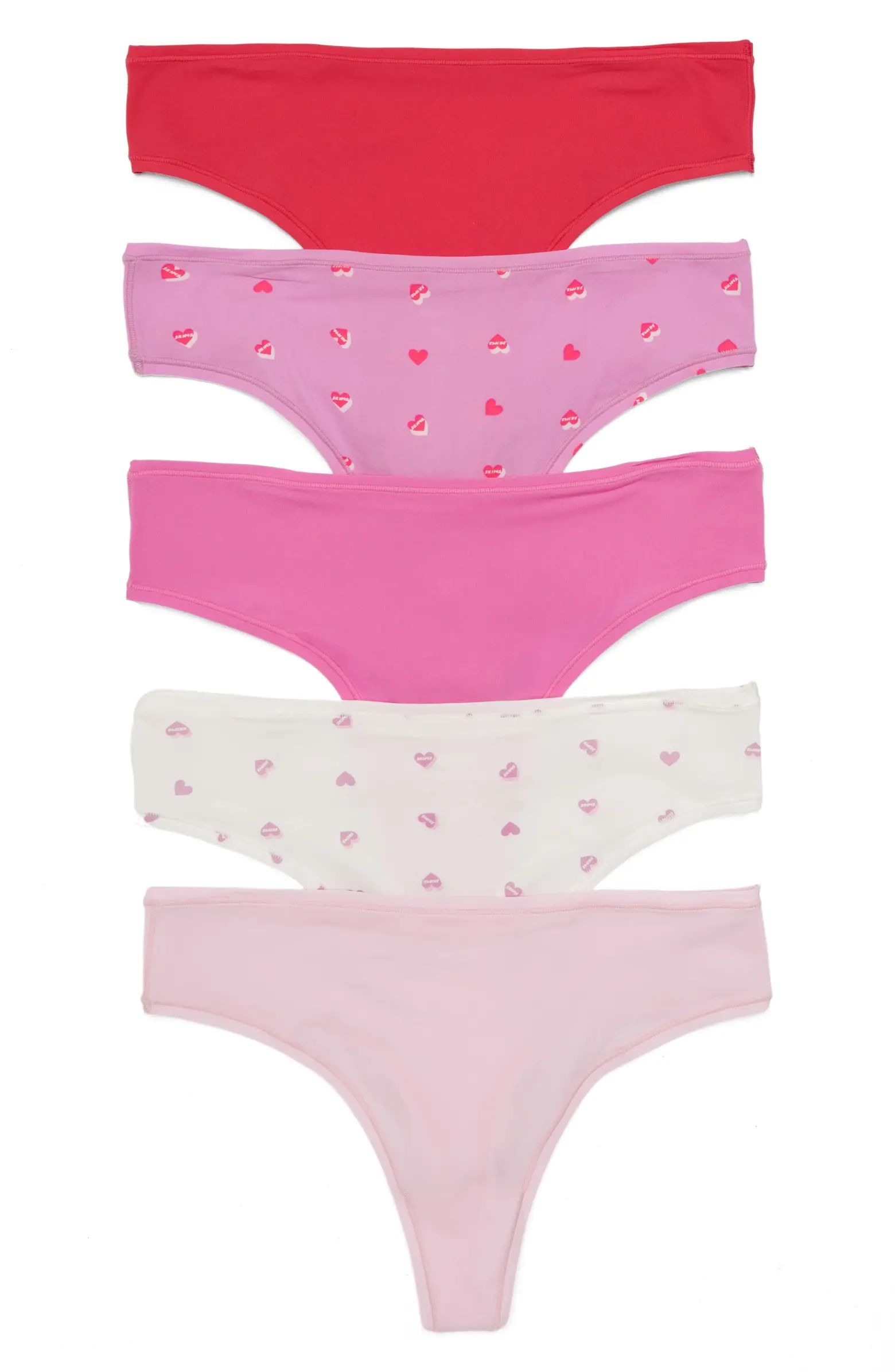 SKIMS Fits Everybody Assorted 5-Pack Thongs | Nordstrom | Nordstrom