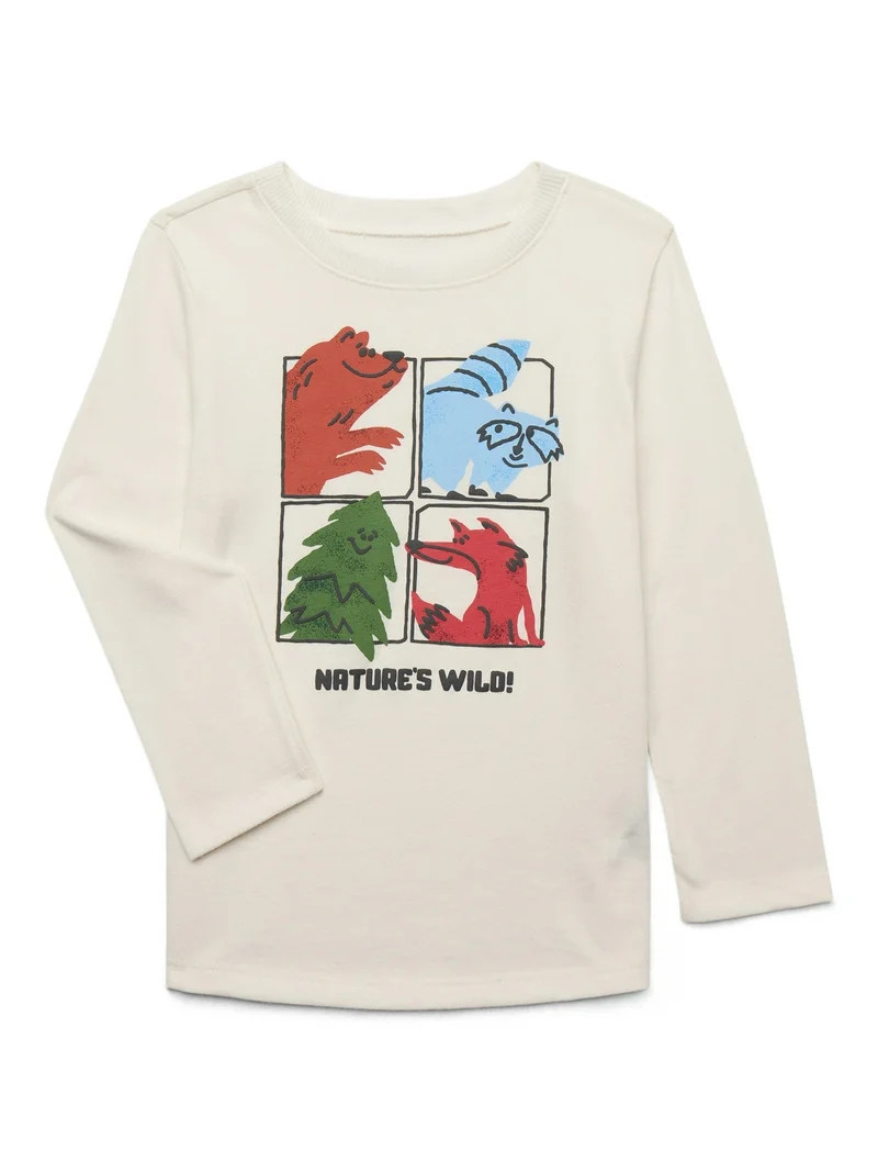 Garanimals Toddler Boys Graphic Tee with Long Sleeves, Sizes 18M-5T | Walmart (US)