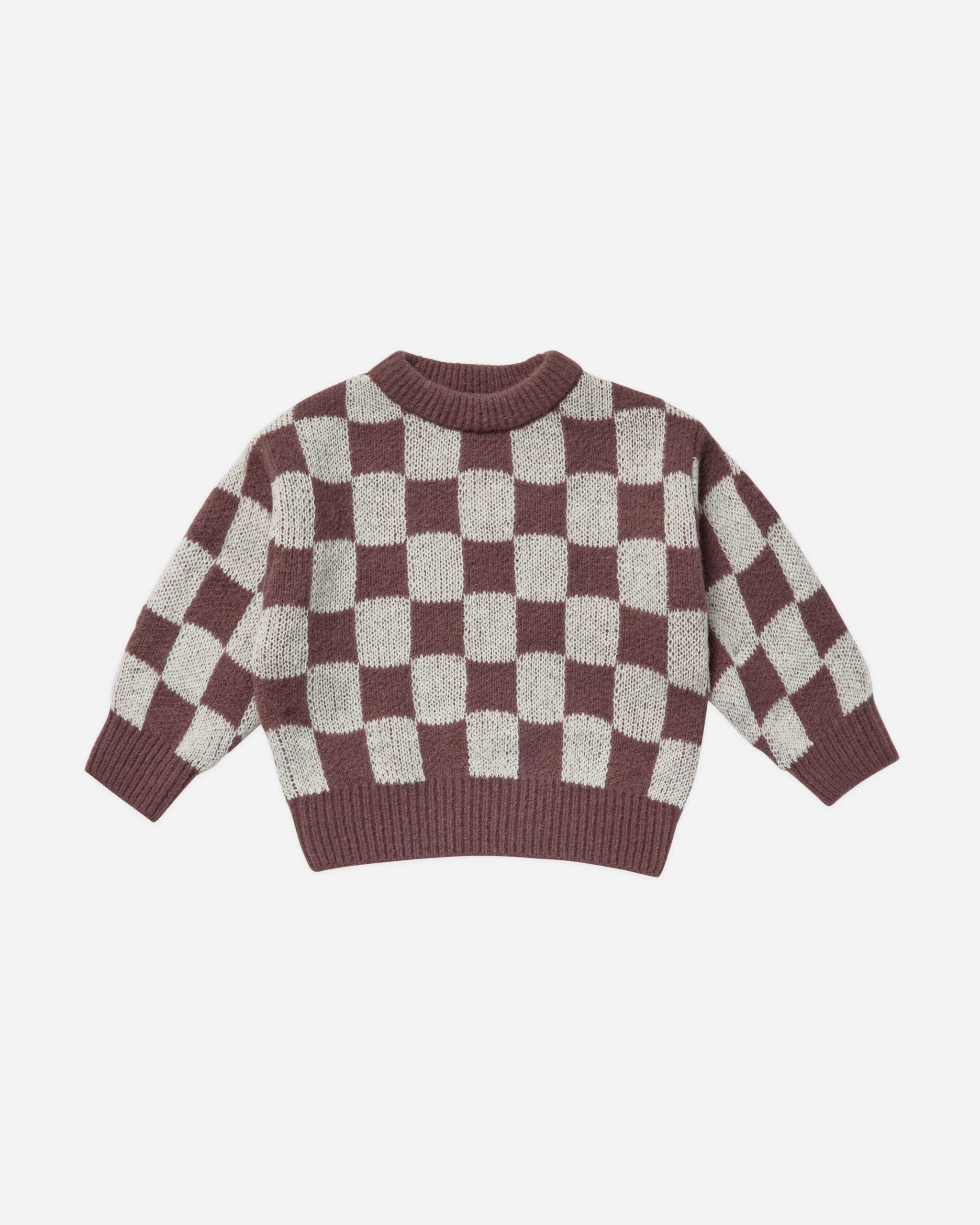 Knit Pullover || Plum Checker | Rylee + Cru