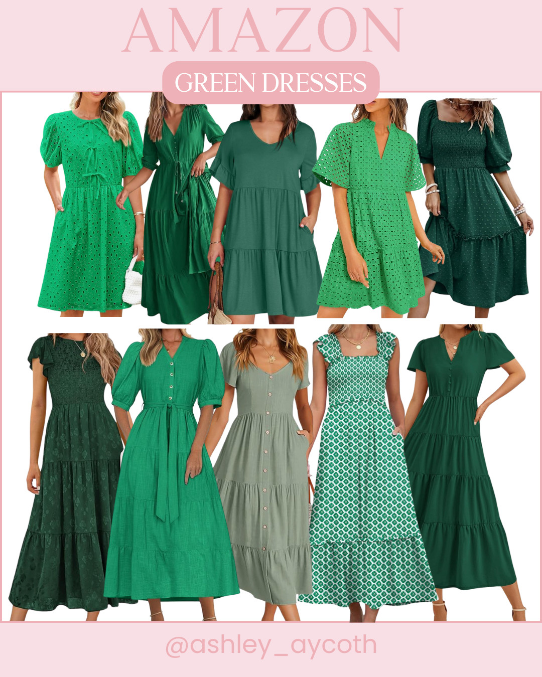 🍀 10 Amazon Green Dresses Perfect for St. Patrick’s Day! 🍀

Whether you're celebrating in the classroom, heading to the office, or packing for spring break, these green Amazon dresses are the perfect mix of festive, stylish, and affordable! From casual to dressy, there's a look for every occasion—because who says you can’t be chic while avoiding a pinch? 😉


🛍️ Tap to shop & get your St. Paddy’s Day outfit ready!

#AmazonFashion #StPatricksDayOutfit #GreenDresses #LTKSpring #FestiveStyle #ChicAndClassic #MidsizeStyle #WorkwearStyle #SpringWardrobe #AmazonFinds #BudgetFriendlyFashion #EffortlessStyle #teacheroutfit #springbreakoutfit 

 #LTKSeasonal #LTKMidsize #LTKFindsUnder100