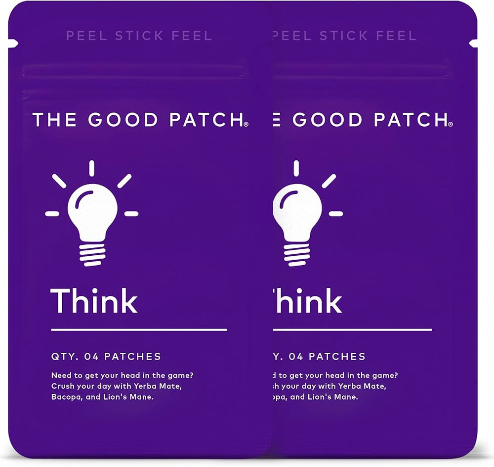 The Good Patch Think Wellness Patches - Plant Powered with Caffeine, Yerba Mate, Bacopa and Lion... | Amazon (US)