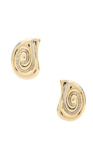 Two-tone Coquille Studs in Multi | Revolve Clothing (Global)