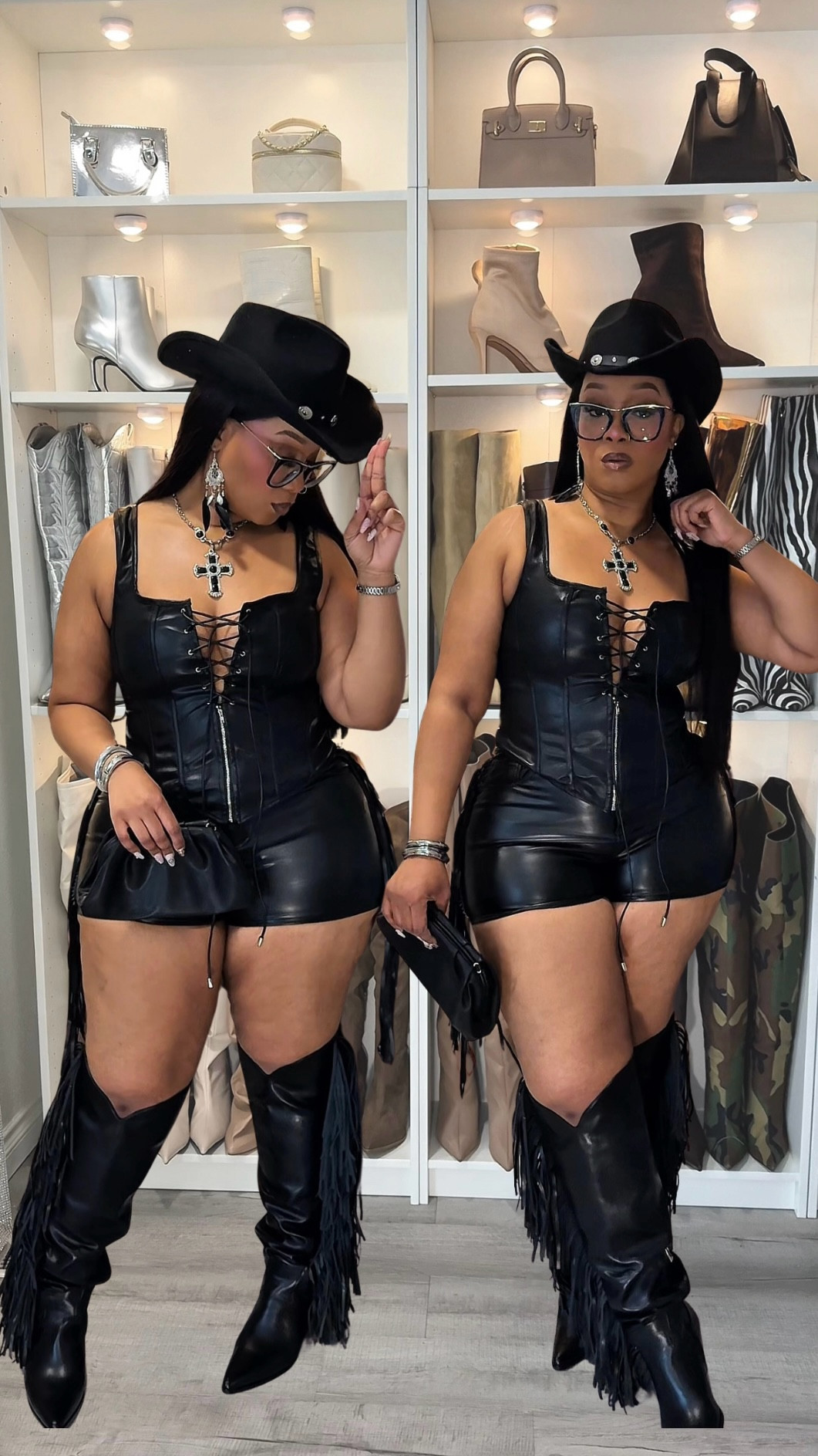 Hey Beauties 🩷

I’m so obsessed with this look from @AKIRA  😍 I wish this whole look was available in an olive green color 🙌🏽 But for now, this black will definitely do 🥰 

Top XL
Shorts 1X

#LTKPlusSize #LTKMidsize #LTKSeasonal