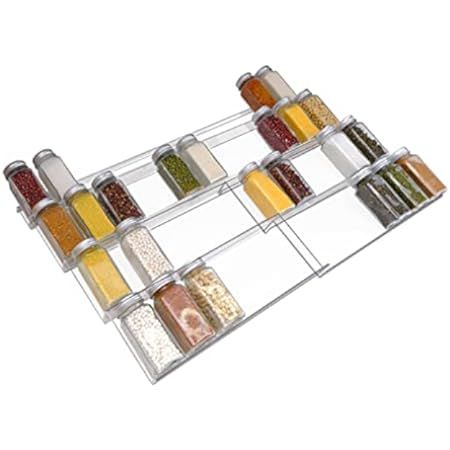 FEMELI Spice Drawer Organizer Insert for Kitchen,Adjustable Expandable Spice Rack Tray 4 Tiers for S | Amazon (US)