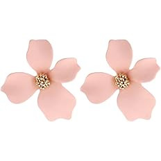Boho Stud Earrings for Women - Chic Flower Statement Earrings with Gold Flower Bud, Great for Sis... | Amazon (US)