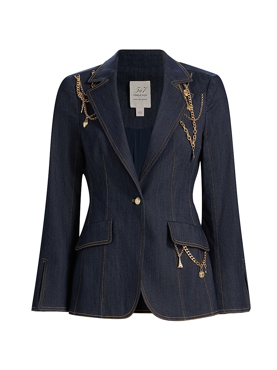Women's Danika Love Token Blazer - Indigo - Size 0 | Saks Fifth Avenue