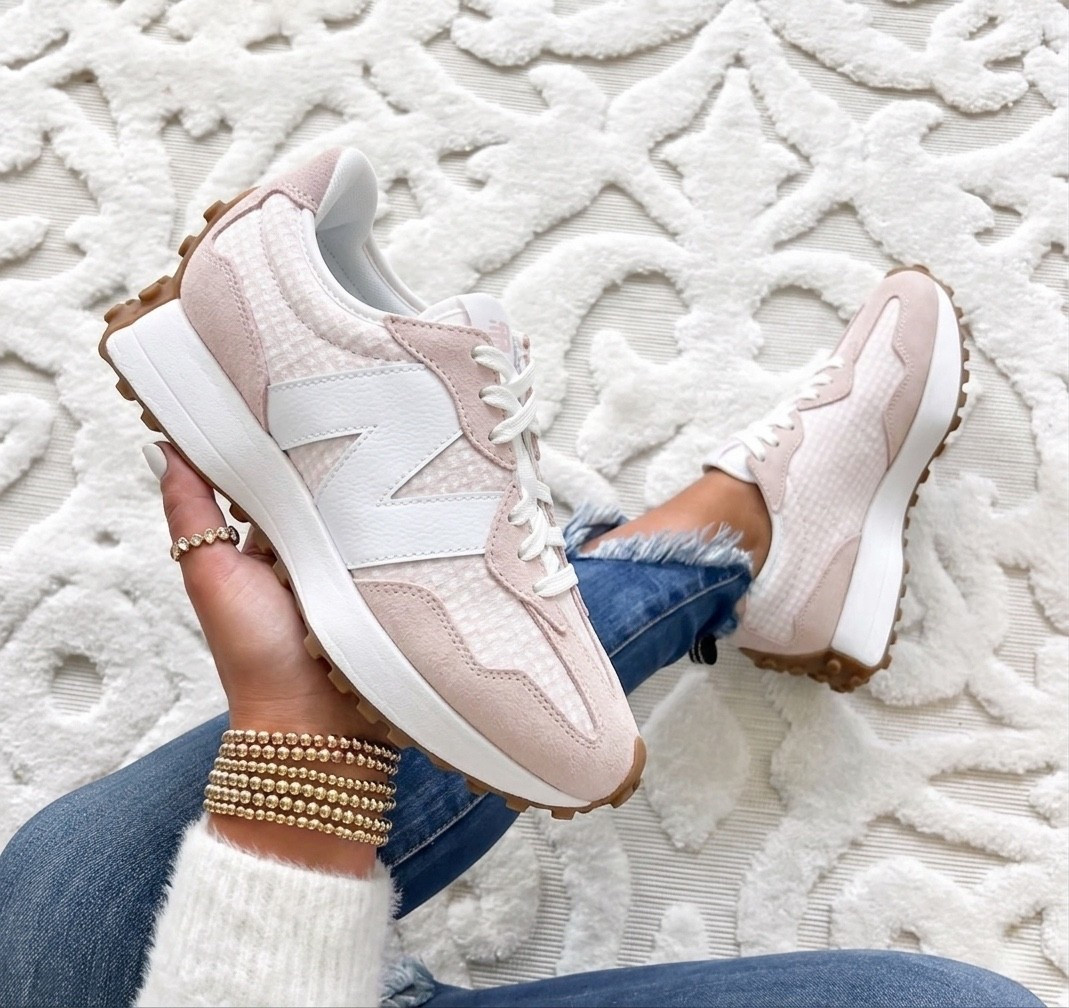 New balance gingham sneakers fully back in stock. Runs true to size and sells out fast!