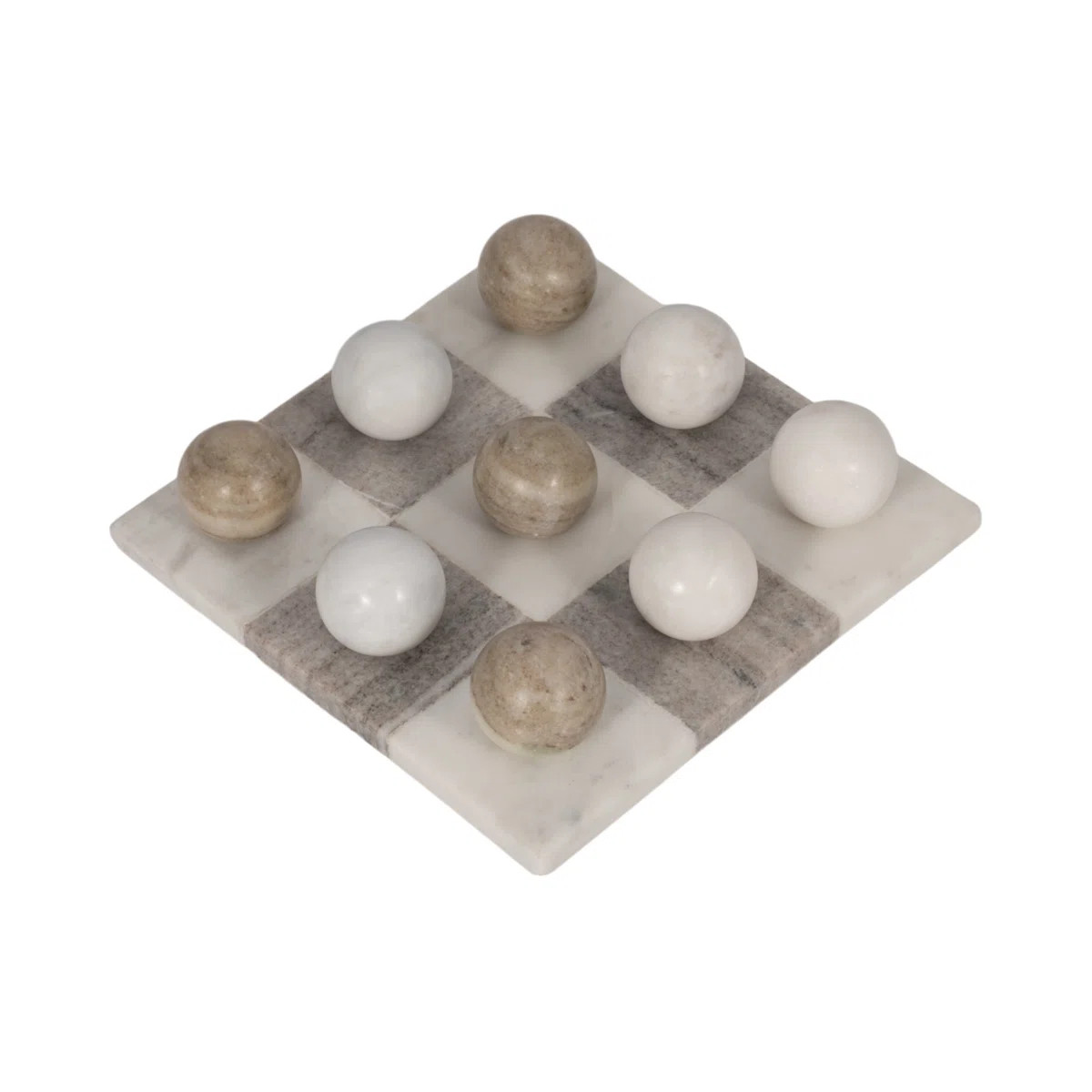 Game Set Stone Marble Decorative Accent For Home Office Bedroom Living Room Casual Style - 3" Ivo... | Wayfair North America