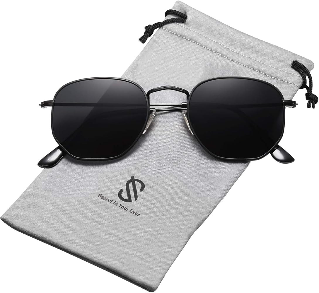 SOJOS Small Square Polarized Sunglasses for Men and Women Polygon Mirrored Lens SJ1072 | Amazon (US)
