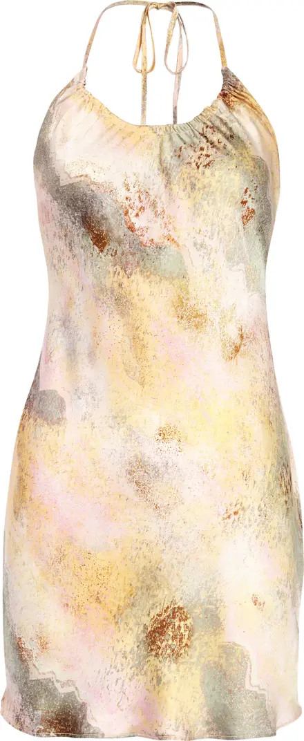 Topshop Reconnected Halter Neck Minidress | Nordstrom | Nordstrom