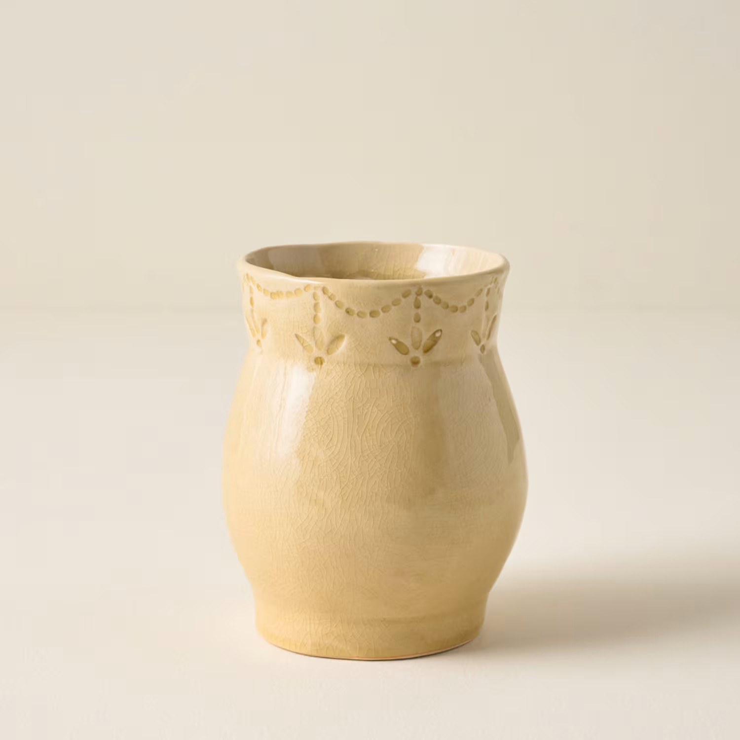 Floral Glazed Ceramic Gracie Vase | Magnolia