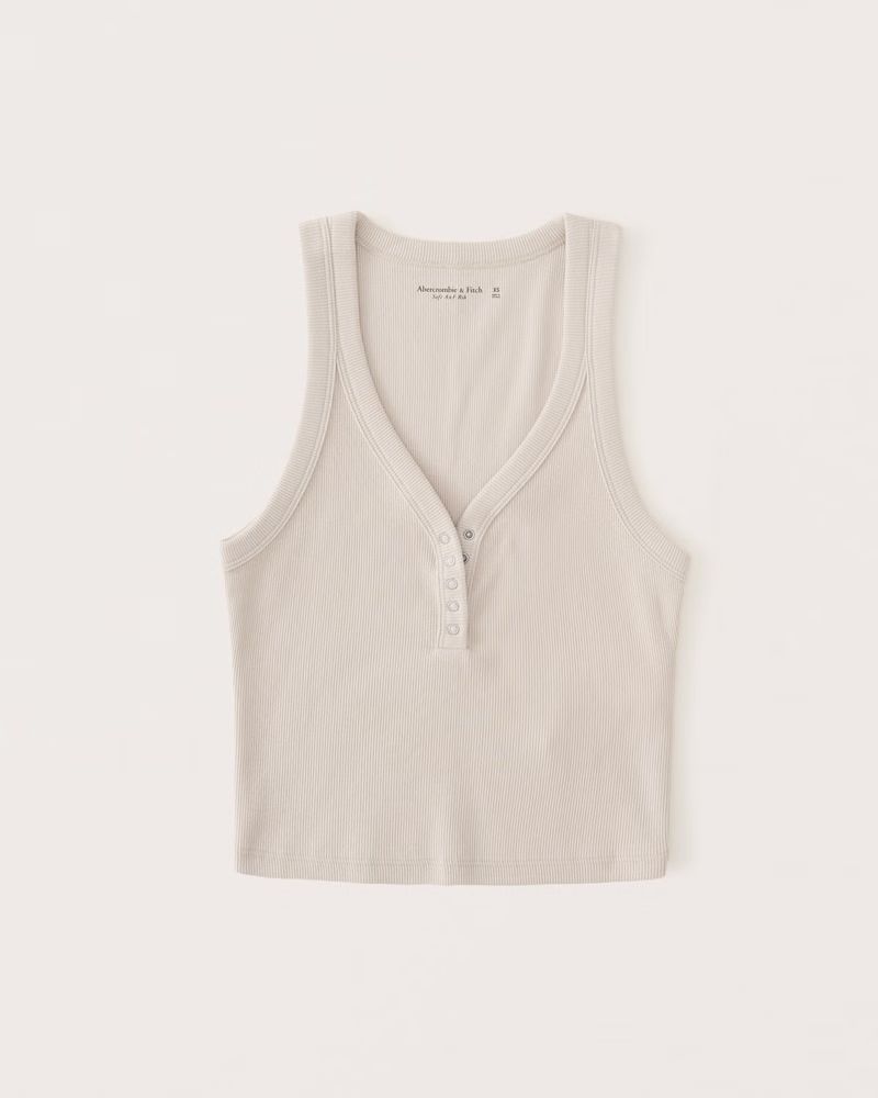 Women's Essential Henley Tank | Women's Tops | Abercrombie.com | Abercrombie & Fitch (US)