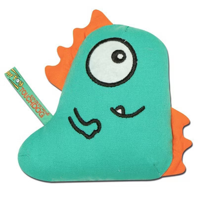 Touchdog Cartoon Shoe-faced Monster Plush Dog Toy, Green | Target