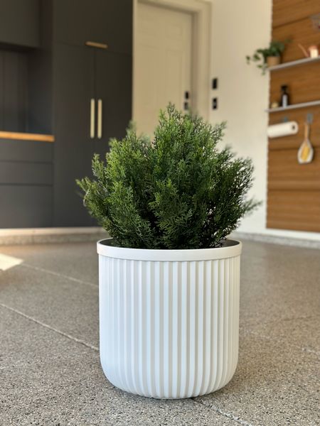 Pottery barn dupe planter and faux outdoor plant! Home decor, summer decor, outdoor living

#LTKunder50 #LTKfamily #LTKhome