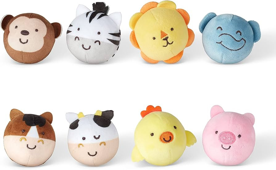 Melissa & Doug Rollables Safari and Farm Friends Infant and Toddler Toy 2-Pack | Amazon (US)