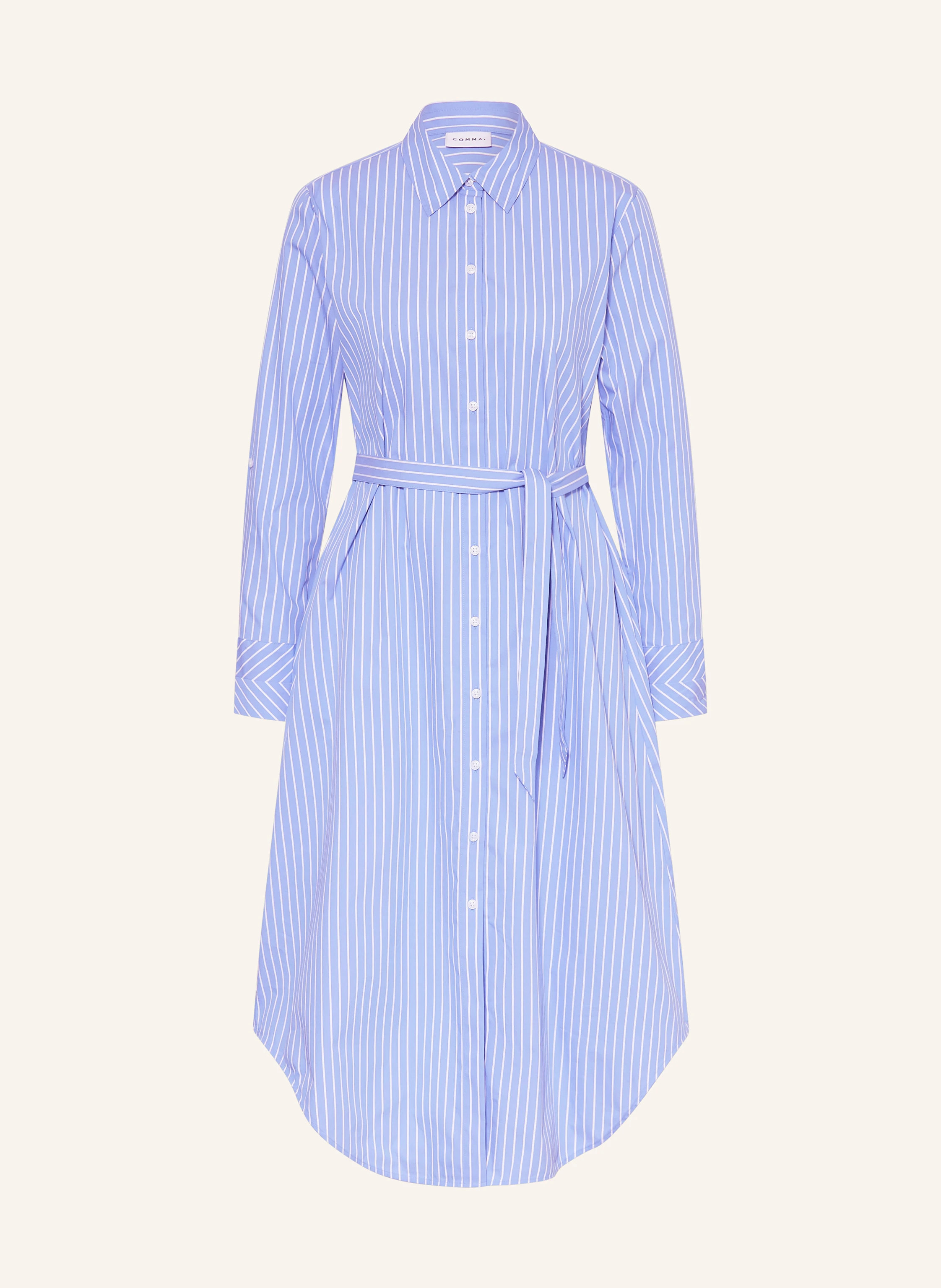 comma Hemdblusenkleid in hellblau / weiss | Breuninger (DACH)