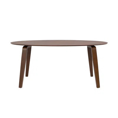 Oval Wooden Mid-Century Modern Dining Table In Walnut | Wayfair North America