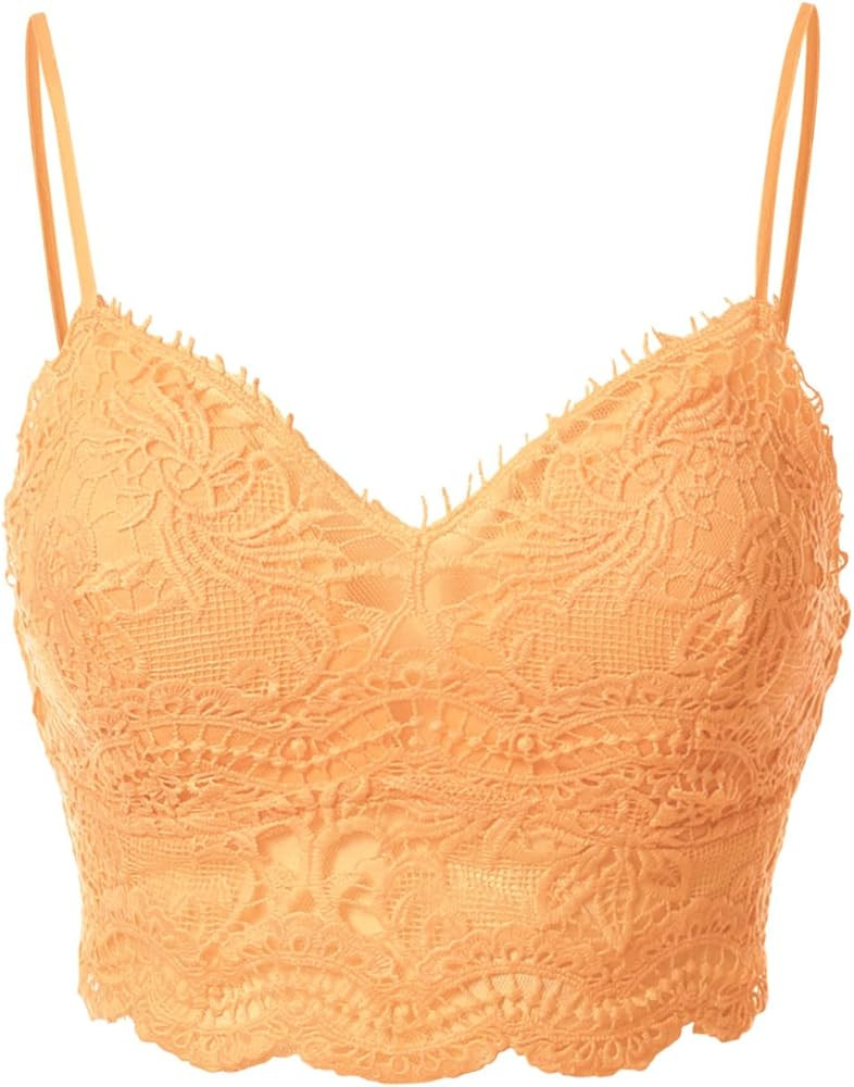 Design by Olivia Women's Textured Open Back Laced V-Neck Crop Top | Amazon (US)