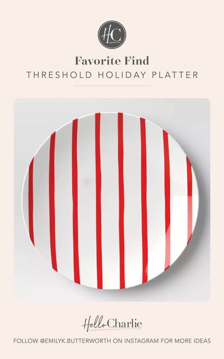 I love having a cute platter when I host parties but also to have on hand when I’m asked to bring an appetizer or dessert. This one from Target is so classic - it would be something you can use for years and several holidays! 


#LTKhome #LTKHoliday #LTKparties
