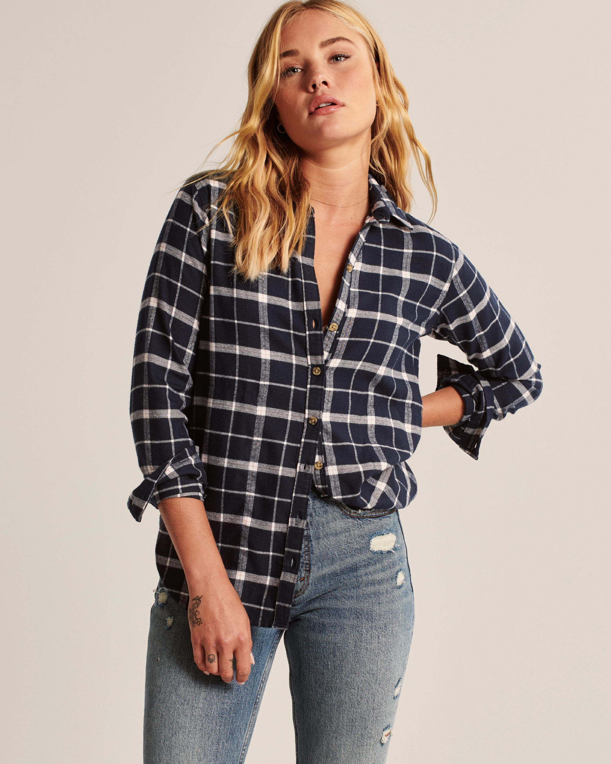 Boyfriend Flannel Shirt | Abercrombie & Fitch (US)