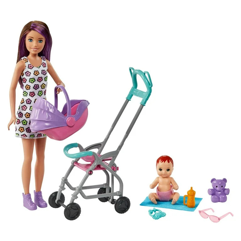Barbie Skipper Babysitters Inc. Doll & Stroller Playset, for 3 Years & Up, Multicolor | Walmart (US)