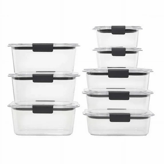 Rubbermaid Brilliance Plastic Food Storage Containers, Set of 16 | Walmart (US)