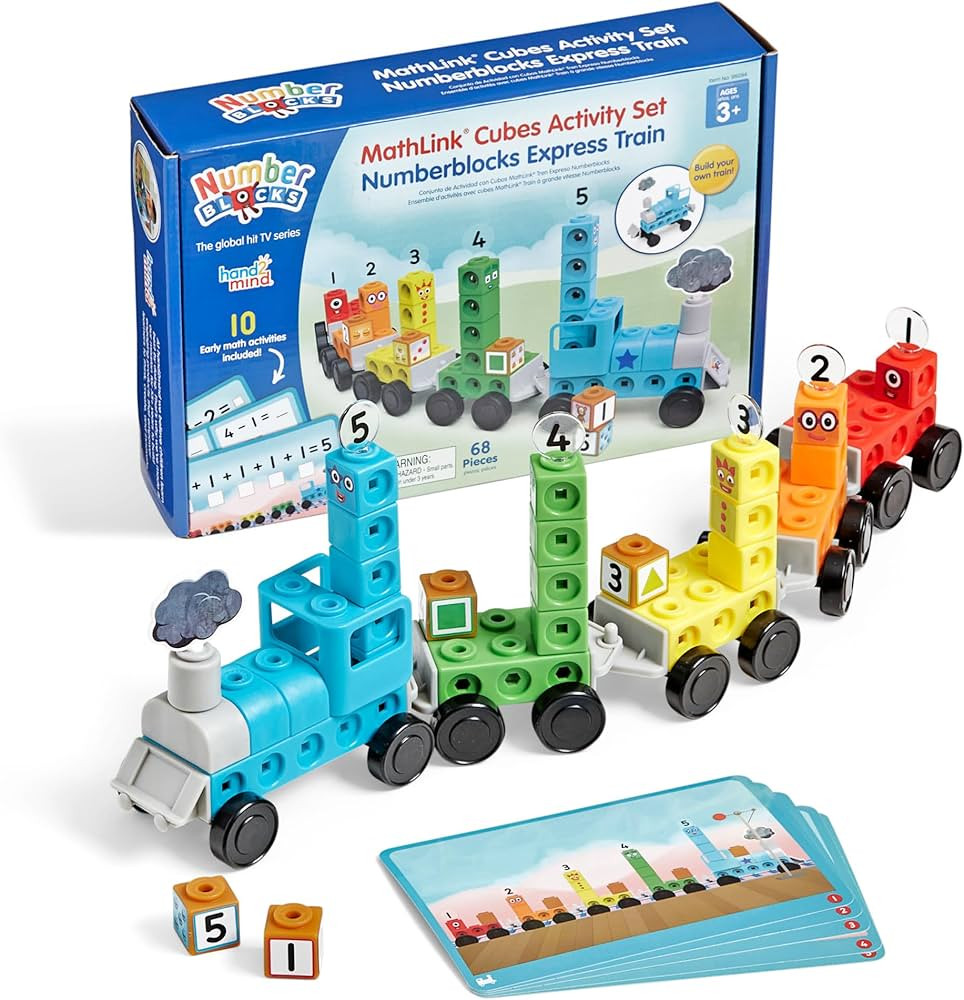 hand2mind Numberblocks Express Train MathLink Cubes Activity Set, Preschool Learning Activities, ... | Amazon (US)