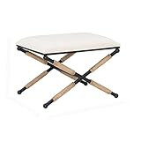 Amazon.com: Linon Home Décor Farrow Campaign Accent Stool, Black : Home & Kitchen | Amazon (US)
