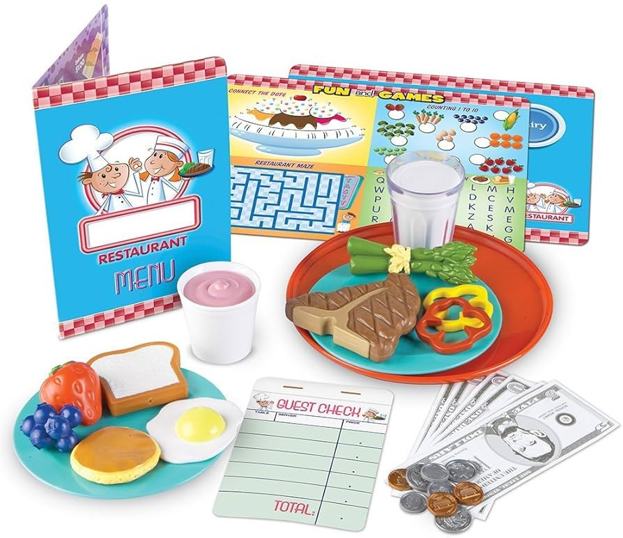 Learning Resources Serve It Up! Play Restaurant, 35 Pieces, Ages 3+ | Amazon (US)