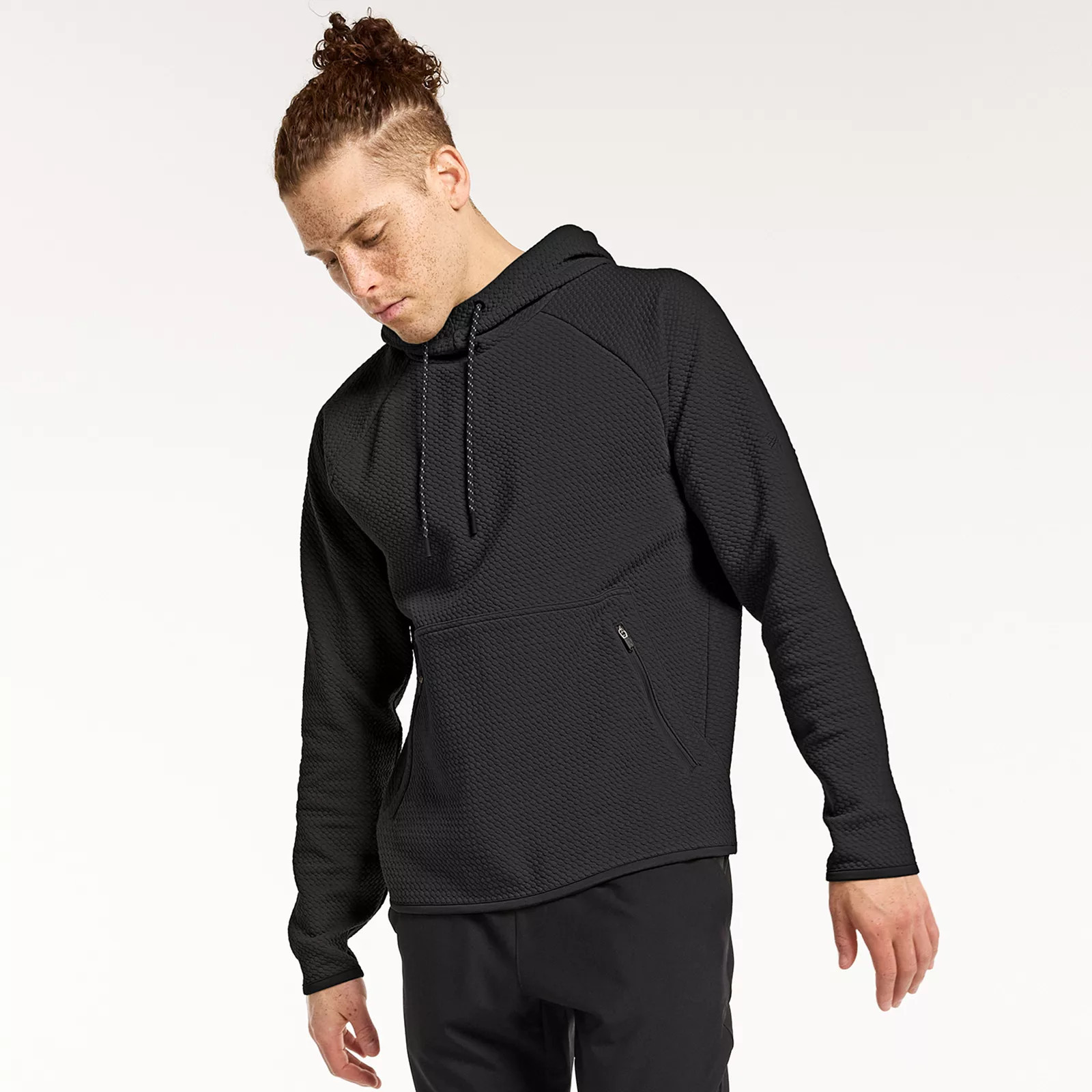 Men's FLX Textured Fleece Hoodie, Size: Small, Mineral Black | Kohl's