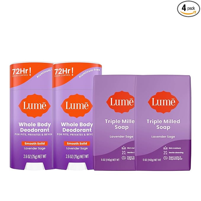 Lume Whole Body Deodorant And Soap - 2.6 Ounce Smooth Solid Stick With 72 Hour Odor Control (Pack... | Amazon (US)