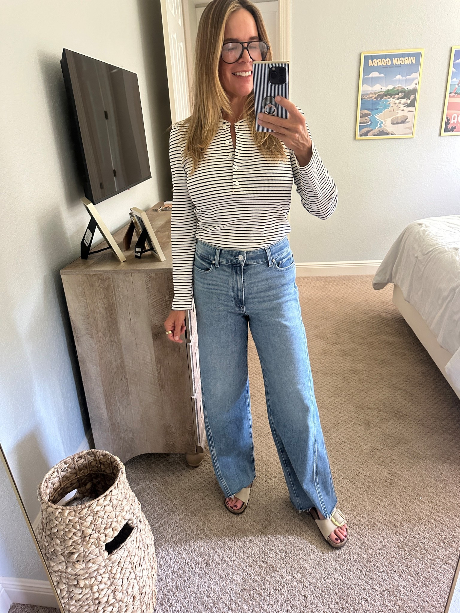 These staples are worth the splurge! Wearing a medium in the top. 27 in the jeans and Birks fit TTS. 

#LTKMothersDay #LTKdayinmylife #LTKOver40
