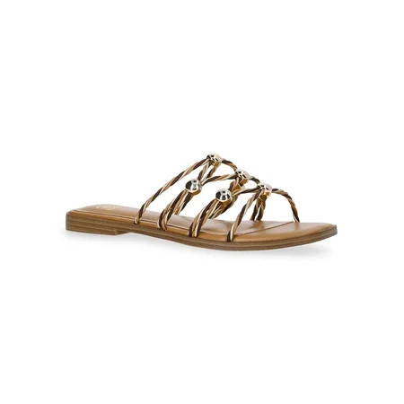 Madden NYC Women s Strappy Studded Slide Sandals | Walmart (US)