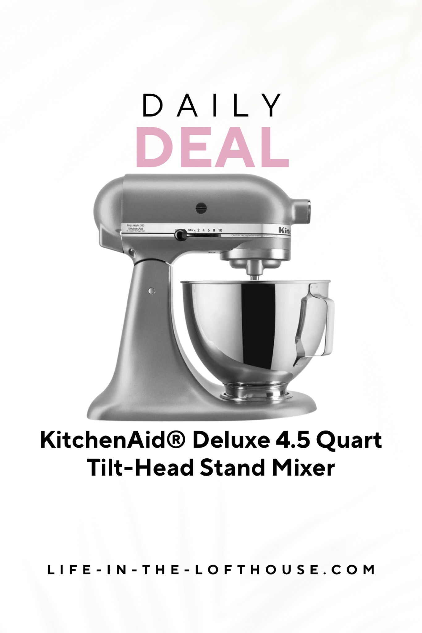 Save $65 on this KitchenAid® Deluxe 4.5 Quart Tilt-Head Stand Mixer. Comes in lots of color options! 

#LTKHome #LTKSaleAlert #LTKFallSale