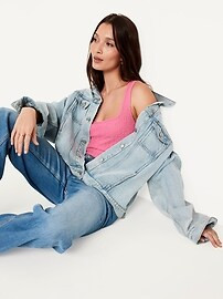 Square-Neck Textured Tank Top | Old Navy (US)