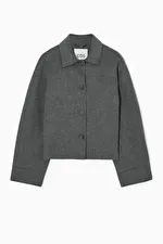 BOXY DOUBLE-FACED WOOL JACKET - GREY - COS | COS UK