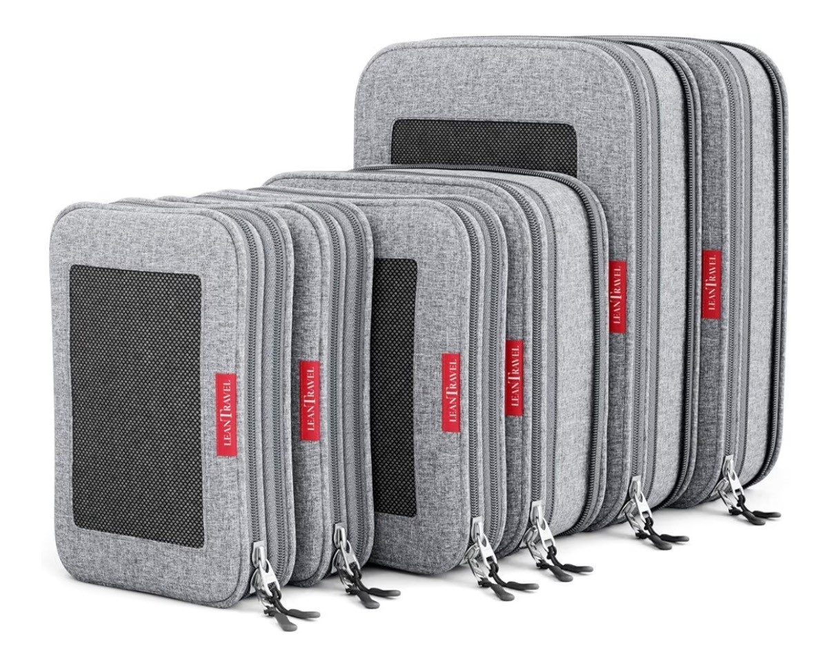 LeanTravel Premium Compression Packing Cubes for Travel - Luggage Organizers with Double Zipper - Sturdy Bags for Suitcase (6-Pack, Grey)

Travel must have

#LTKTravel