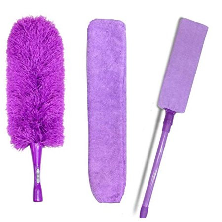 Rara Dust Brush,2-in-1 Extendable Microfiber Long Reach Duster with Bendable,Interchangeable Heads,  | Walmart (US)