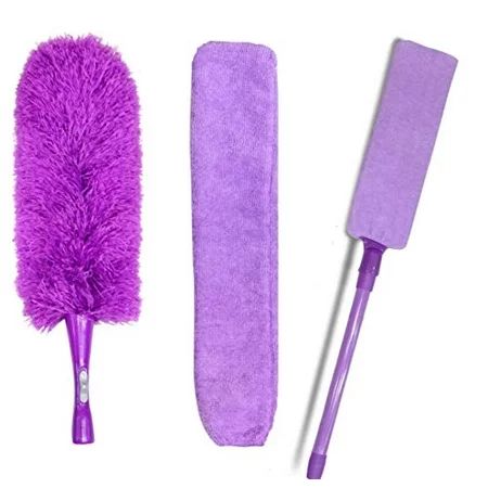 Rara Dust Brush,2-in-1 Extendable Microfiber Long Reach Duster with Bendable,Interchangeable Heads,  | Walmart (US)