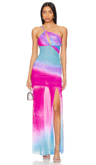 Cloud One Shoulder Maxi Dress in Blue & Pink | Revolve Clothing (Global)