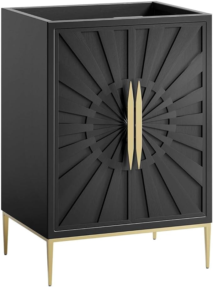 Modway Awaken Bathroom Vanity Cabinet, 24", Black | Amazon (US)
