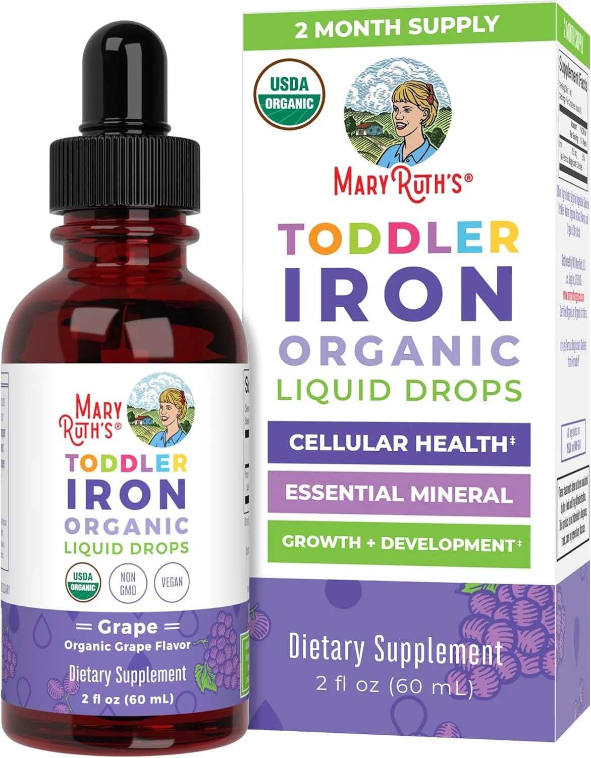 MaryRuth's Infant Iron Drops, Kids Vitamins for Toddlers, 2 fl oz, Unisex | Walmart (US)