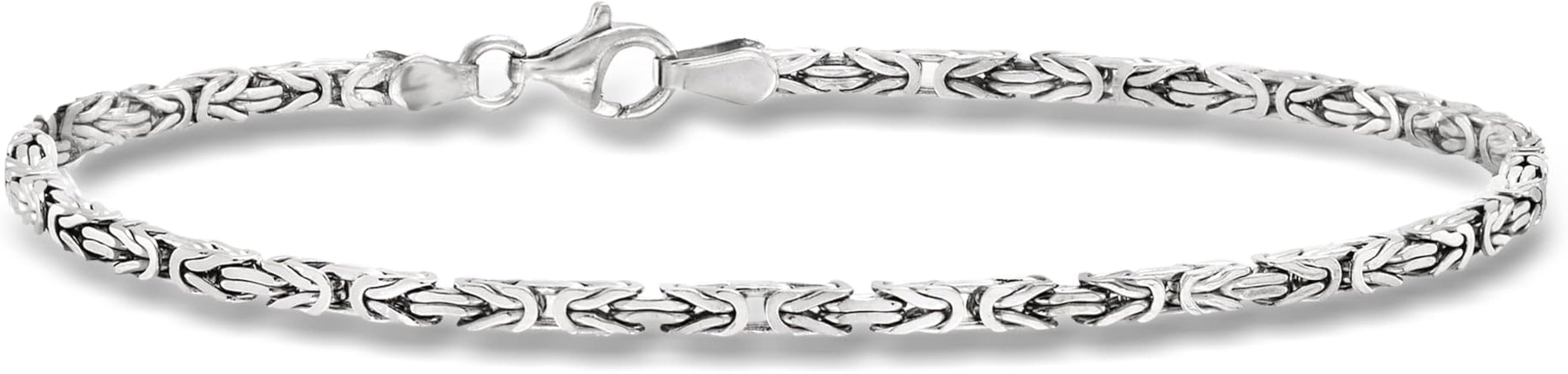 Ross-Simons 2.3mm Sterling Silver Square Byzantine Bracelet | Amazon (US)