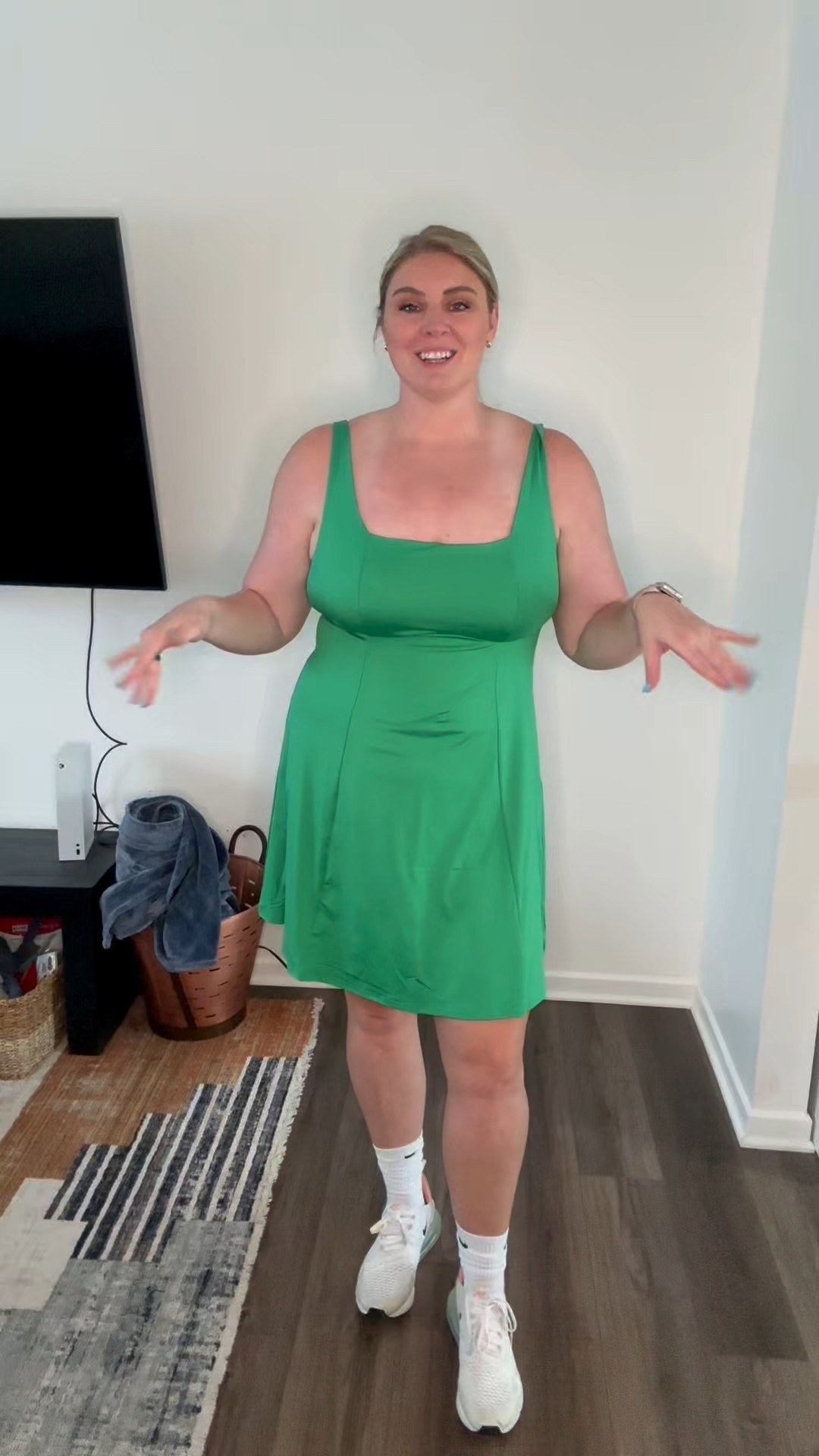 Another affordable, athletic dress option! Tons of colors and patterns available, pockets, built in bra with strap adjustments and great skirt length! 

I’m wearing the 18 Plus. I would suggest sizing down, but then it definitely wouldn’t fit my thighs, so if you’ve got bigger thighs, like me, order TTS or size up. 

plus size fashion, athletic dresses, golf dress, tennis dress, affordable fashion 

#LTKPlusSize #LTKActive #LTKMidsize