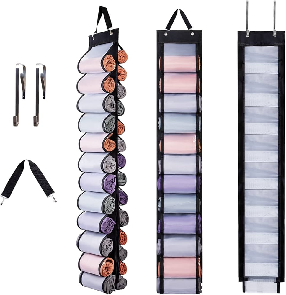 UCGLUX Legging Organizer Storage, Shirt Organizer, Foldable Hanging Closet Organizer can holds 26... | Amazon (US)