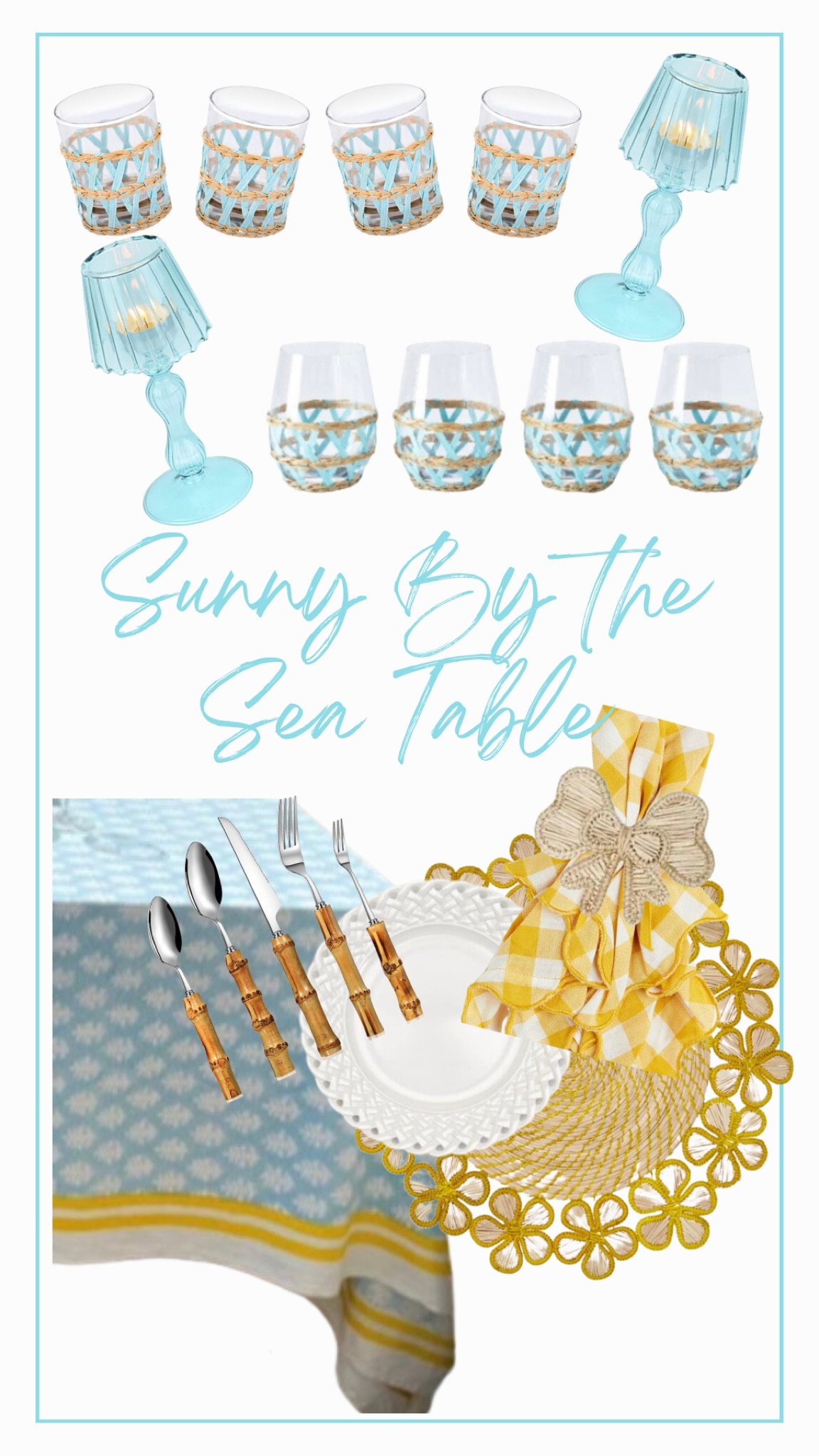 Does it get any better than sunshine and the sea!  This tablescape will have you dreaming of relaxing summer days! #table 

#LTKFind #LTKSeasonal #LTKhome